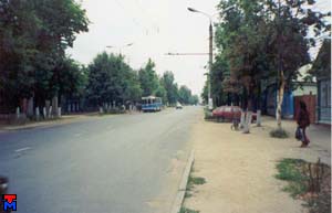 Одна из улиц, по которой ходит троллейбус в Коврове